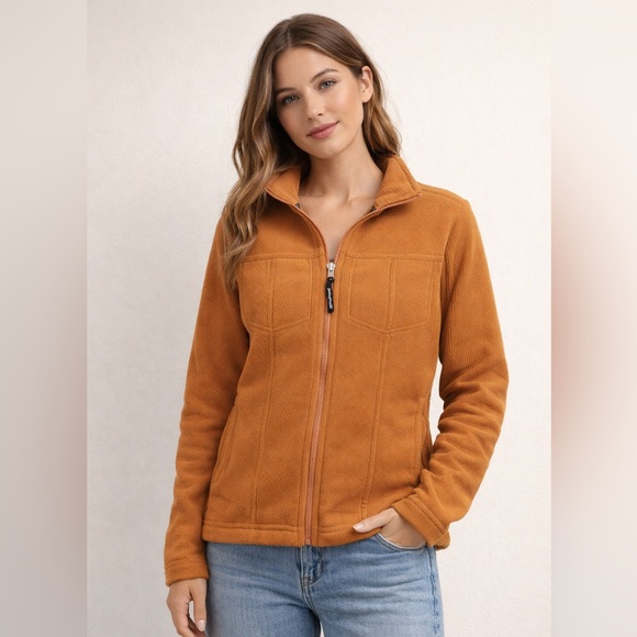 Patagonia Jackets & Blazers - Patagonia Women’s Medium Orange Zip-up Fleece Jacket
